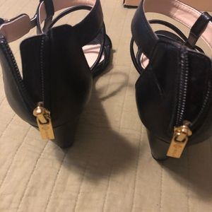 Black wedge heel shoes